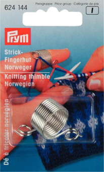 Prym Strickfingerhut Norweger MET silberfarbig 