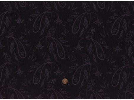 Jacquard Paisley schwarz 