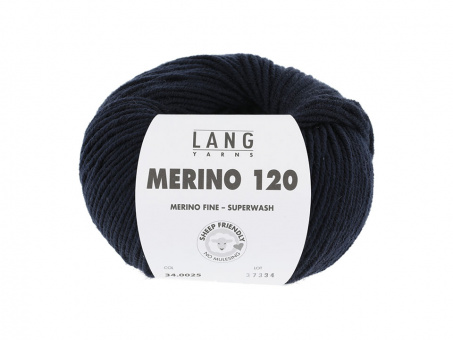 Lang MERINO 120 0025 NACHTBLAU