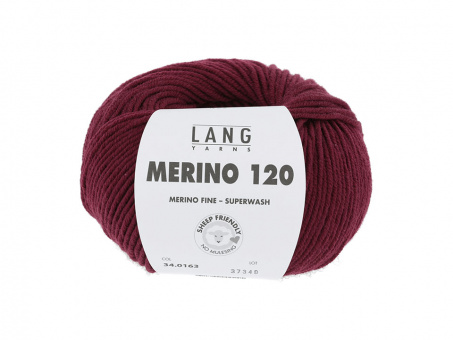 Lang MERINO 120 0163 DUNKELROT