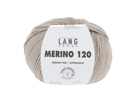 Lang MERINO 120 0226 BEIGE MÉLANGE