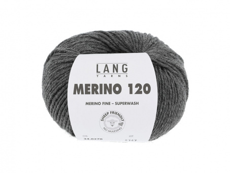 Lang MERINO 120   0270 DUNKELGRAU MÉLANGE 