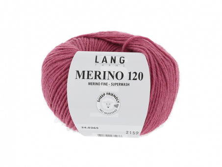 Lang MERINO 120 0365 HIMBEERE MÉLANGE