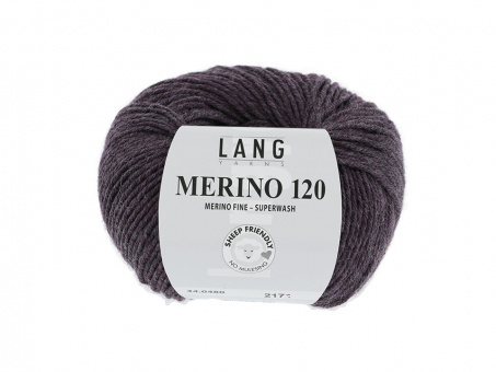 Lang MERINO 120 0480 MELANGEAUBERGINE