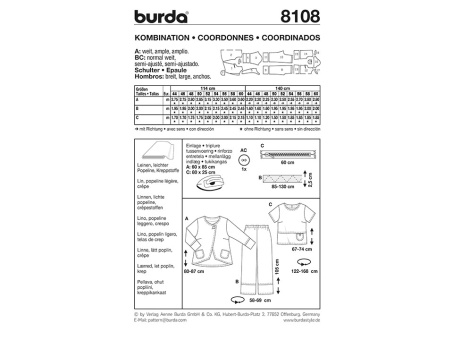 Burda 8108 Kombination (44-60) 