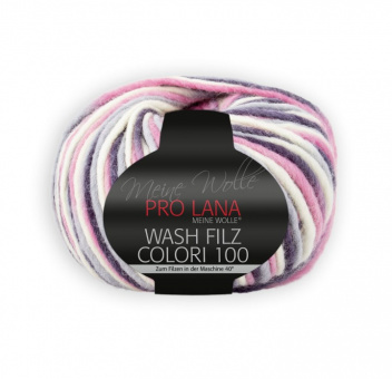 Pro Lana Wash-Filz colori 100 Farbe 706 pinkgrauweiß