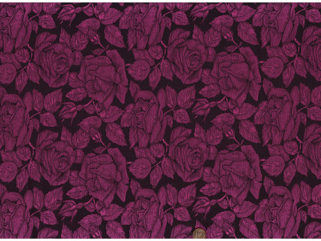 Jacquard Rose pink / schwarz 