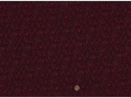 Jacquard Blume bordeaux / schwarz 