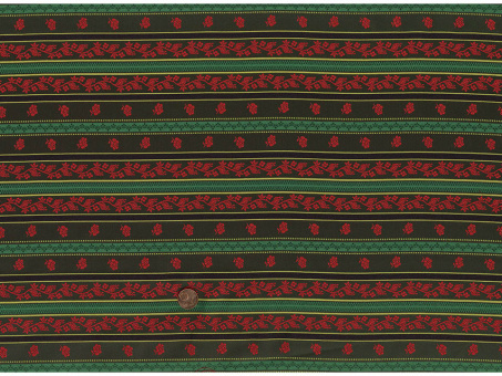 Jacquard gestreift grün /rot 