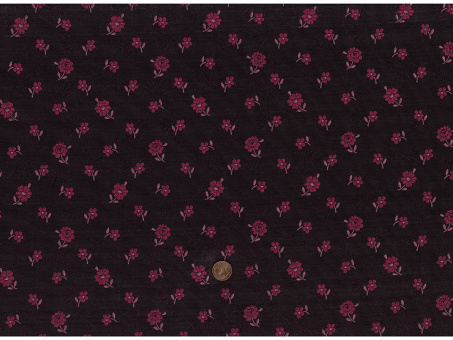 Jacquard Blume schwarz / pink 