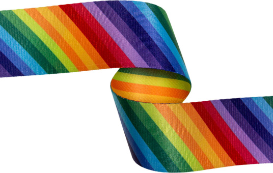 Gurtband Regenbogen Streifen 38mm 