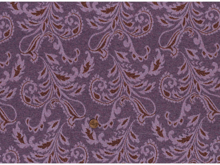 Jersey-Jacquard Strick Blätter mauve / kupfer glitzer 