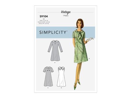 Simplicity S9104.H5 PG A Kleid Vintage 32-40 