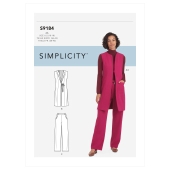 Simplicity S9184.BB PG L Cardigan & Hose 46-54 