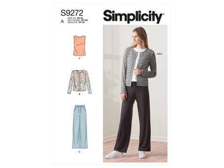 Simplicity S9272.A PG L Top, Blazer & Hose XS-XL 