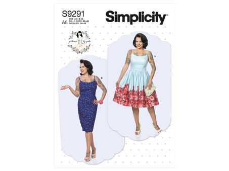 Simplicity S9291.A5 PG A Kleid Vintage 32-40 