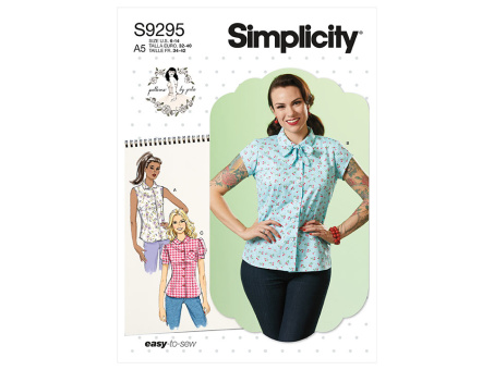 Simplicity S9295.A5 PG L  Bluse Vintage 32-40 