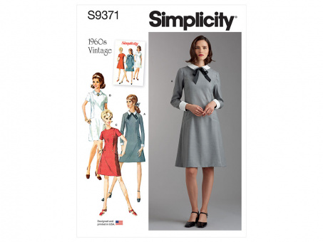 Simplicity S9371.F5 PG A Kleid Vintage 44-52 