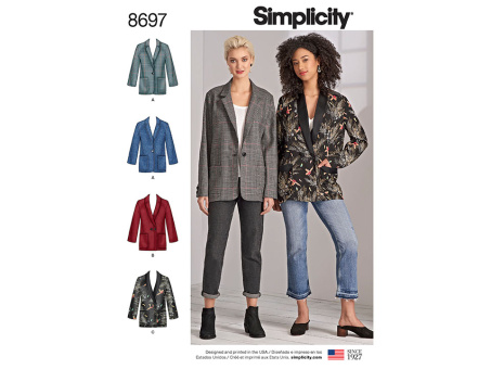 Simplicity 8697 Blazer 46-54 