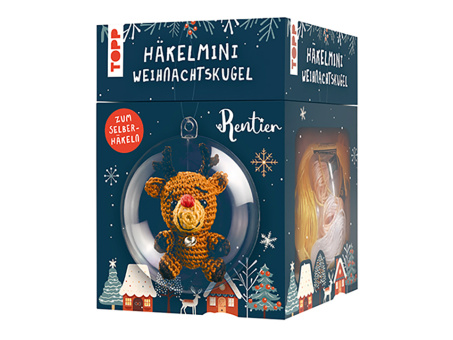 Kreativ-Set RENTIER HÄKELMINI WEIHNACHTSKUGEL 