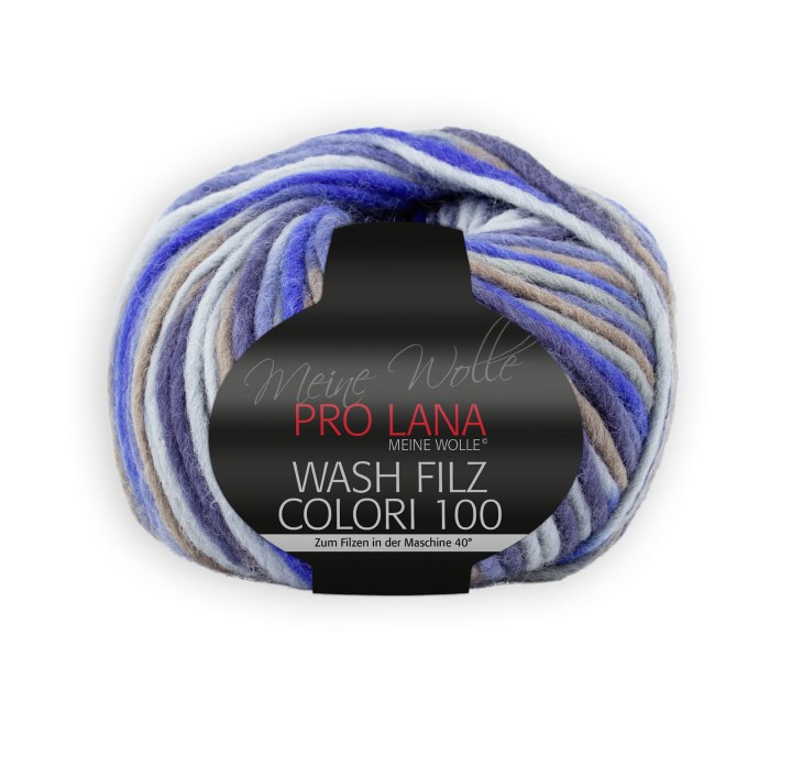 Pro Lana Wash-Filz colori 100 Farbe 701 blaugraubraun 