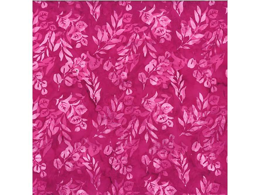 Baumwollstoff Bali pink Blätter rosa 