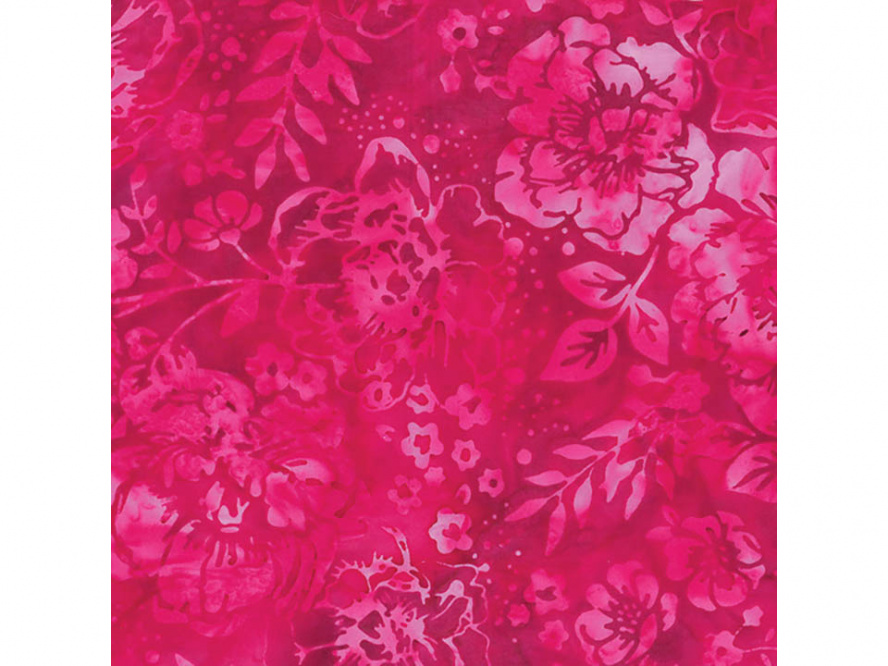 Baumwollstoff Bali Blumen pink bordeaux 