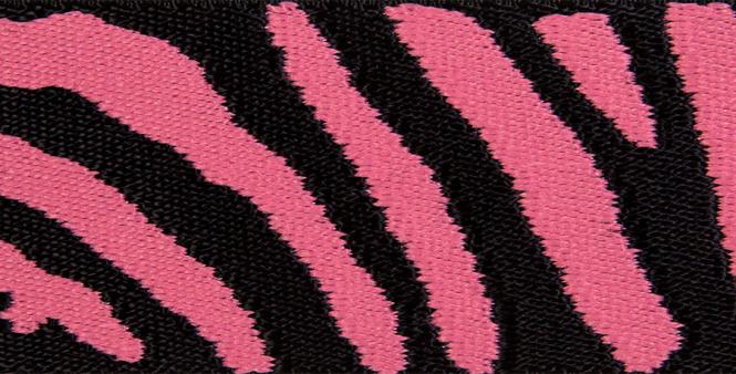 Gurtband Zebra 50mm schwarz rosa 