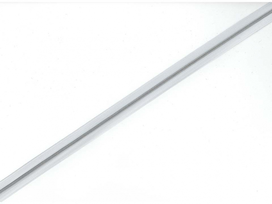 Endlos-Reißverschluss grau-silber 3mm metallisierend 