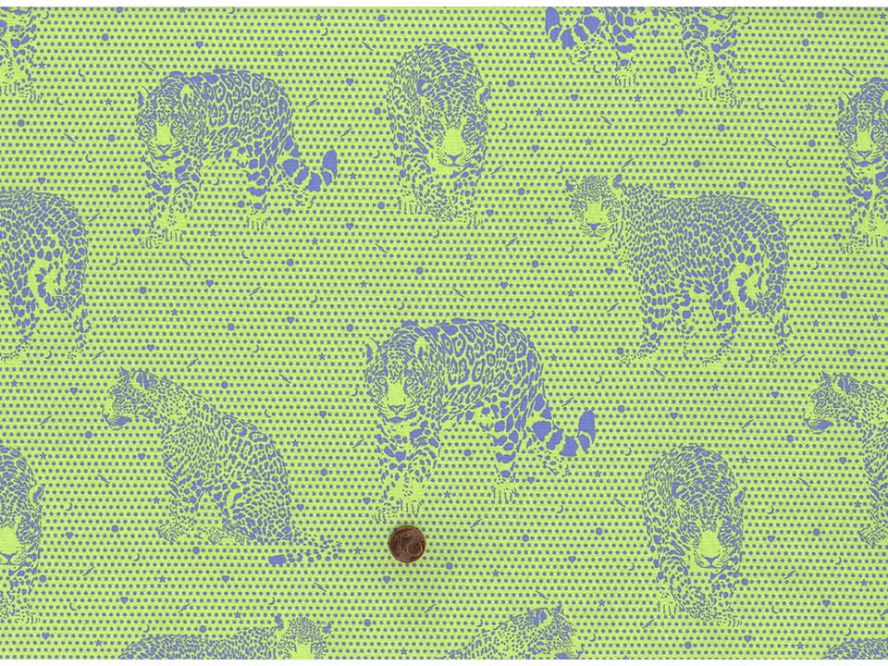 Baumwollstoff grün Leopard Punkte 