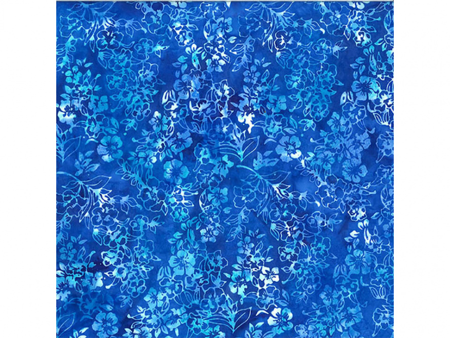 Baumwollstoff Bali blau Blumen hellblau 