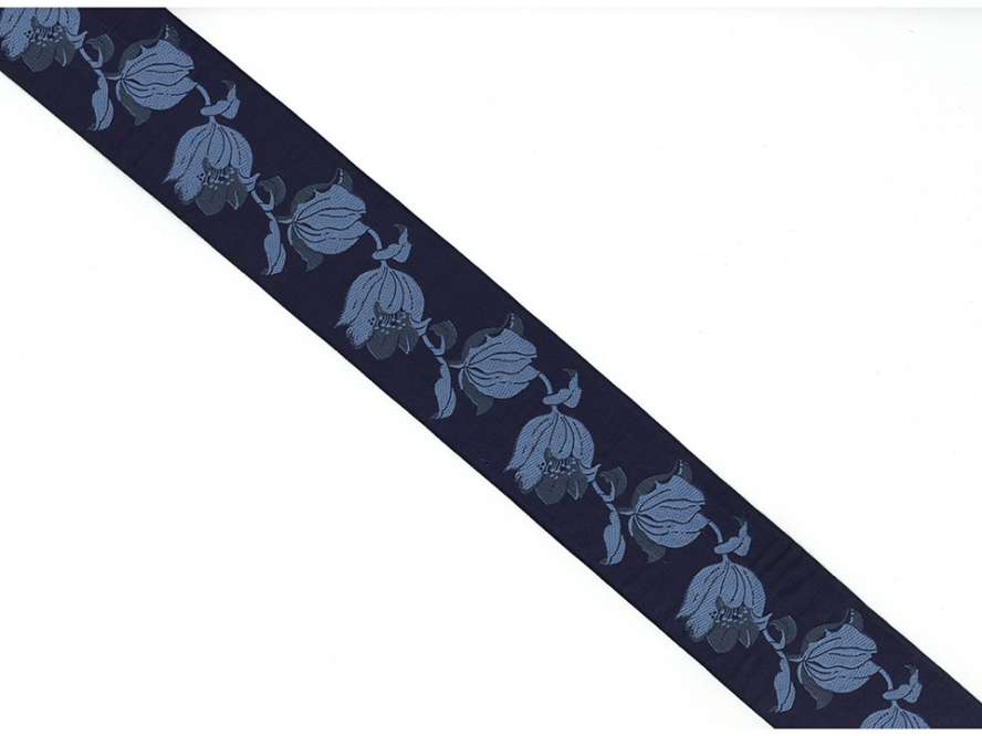 Zierband  Tulpe dunkelblau 60mm breit 