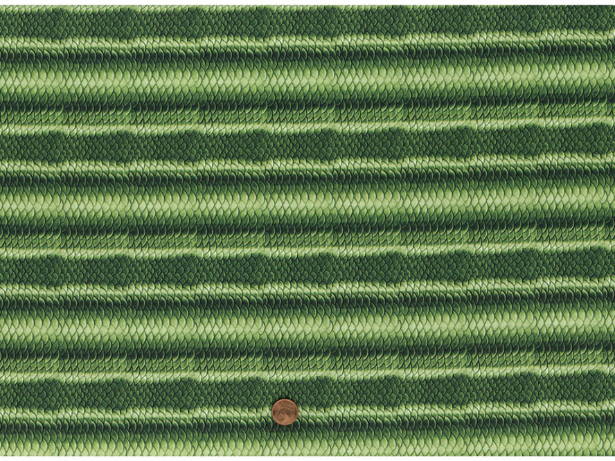 Baumwollstoff Schlange grün 
