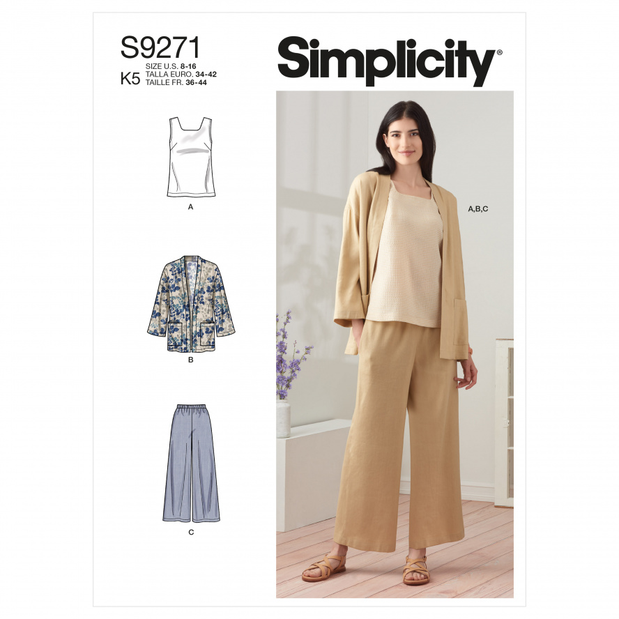 Simplicity S9271.Y5 PG L Top, Blazer & Hose 44-52 