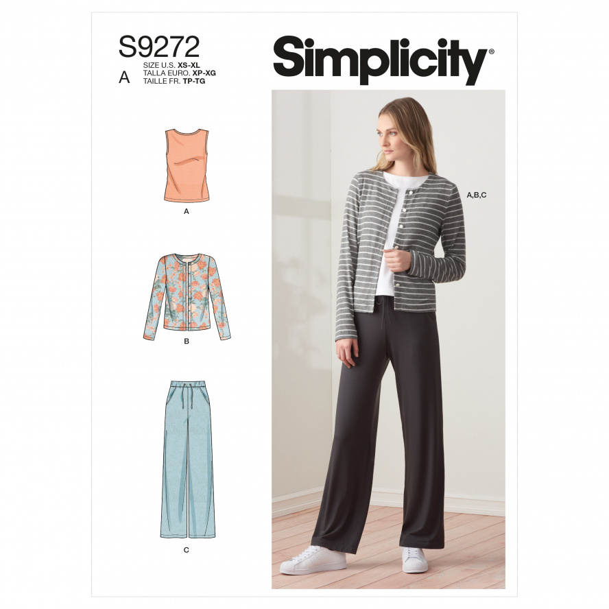 Simplicity S9272.A PG L Top, Blazer & Hose XS-XL 