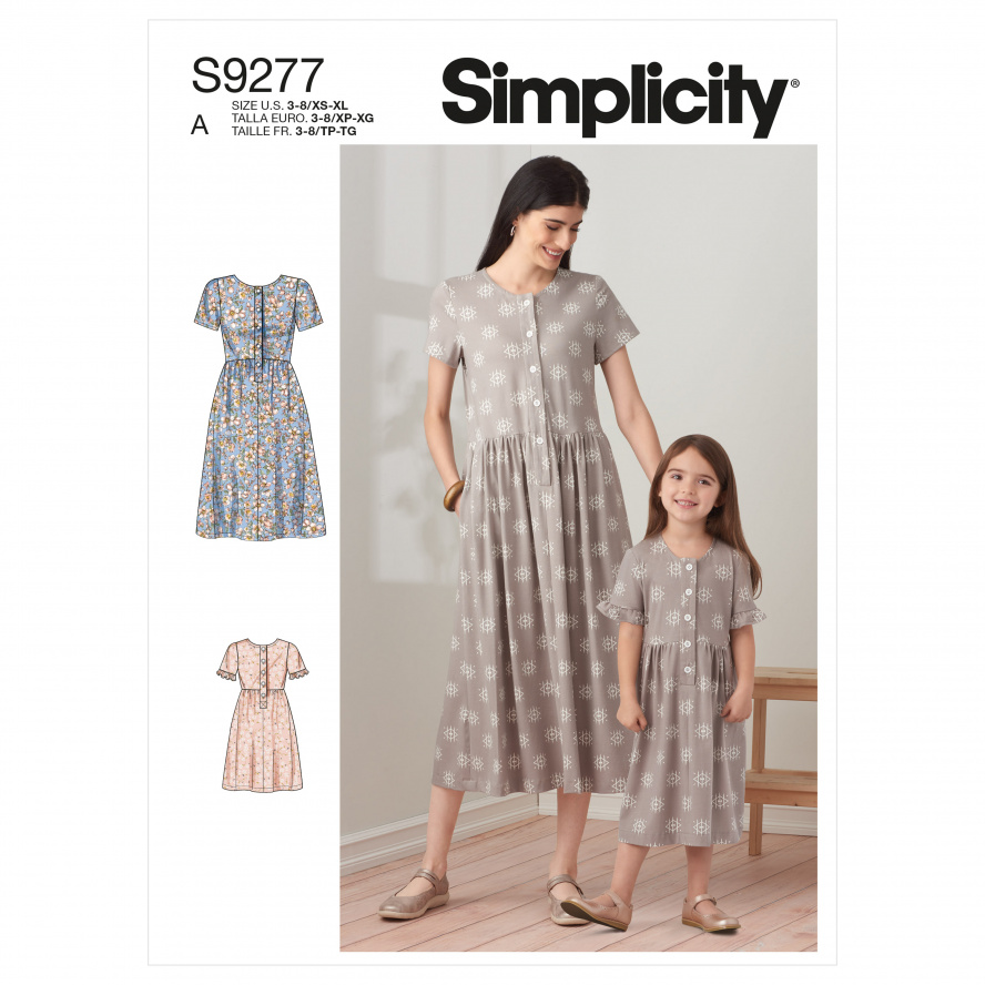 Simplicity S9277.A PG U Kleid 3-8 & XS-XL 