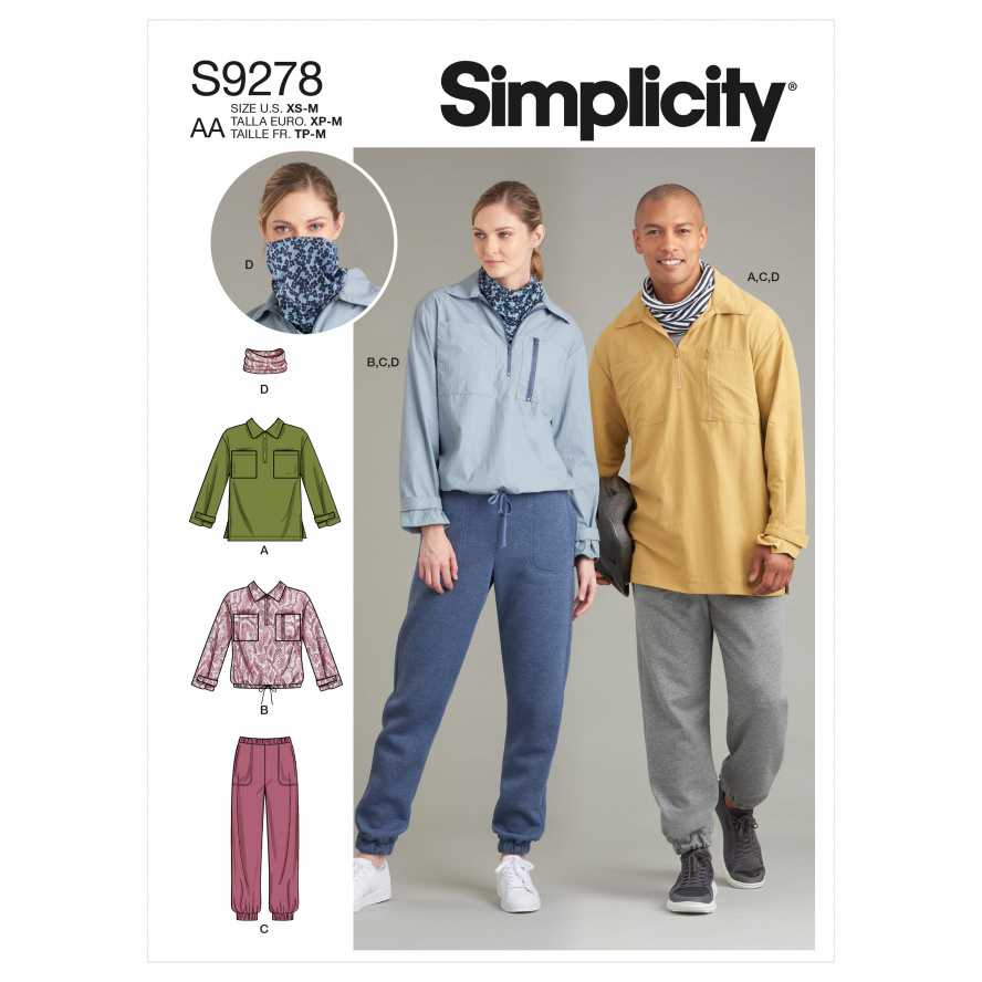 Simplicity S9278.BB PG N Bluse, Hose & Tuch L-XXL 