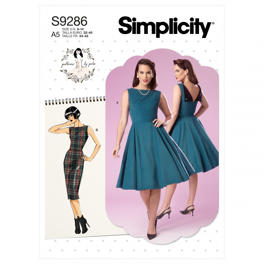 Simplicity S9286.A5 PG A Kleid Vintage 32-40 