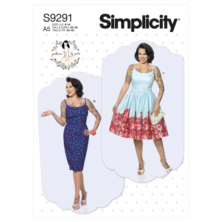 Simplicity S9291.A5 PG A Kleid Vintage 32-40 