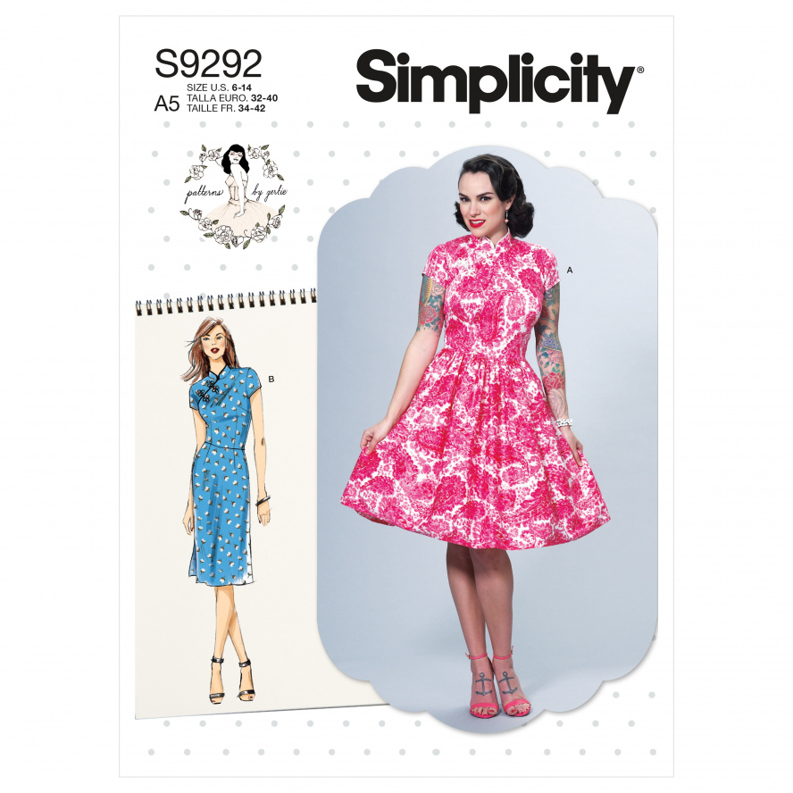 Simplicity S9292.A5 PG A Kleid Vintage 32-40 
