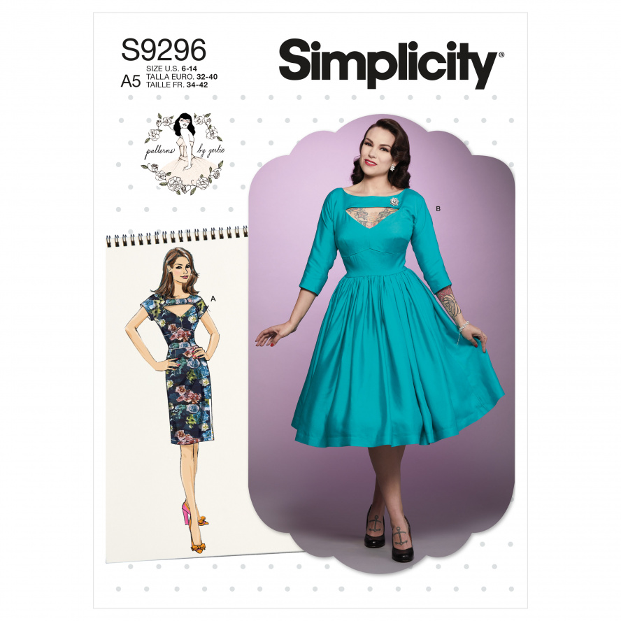 Simplicity S9296.A5 PG A Kleid Vintage 32-40 