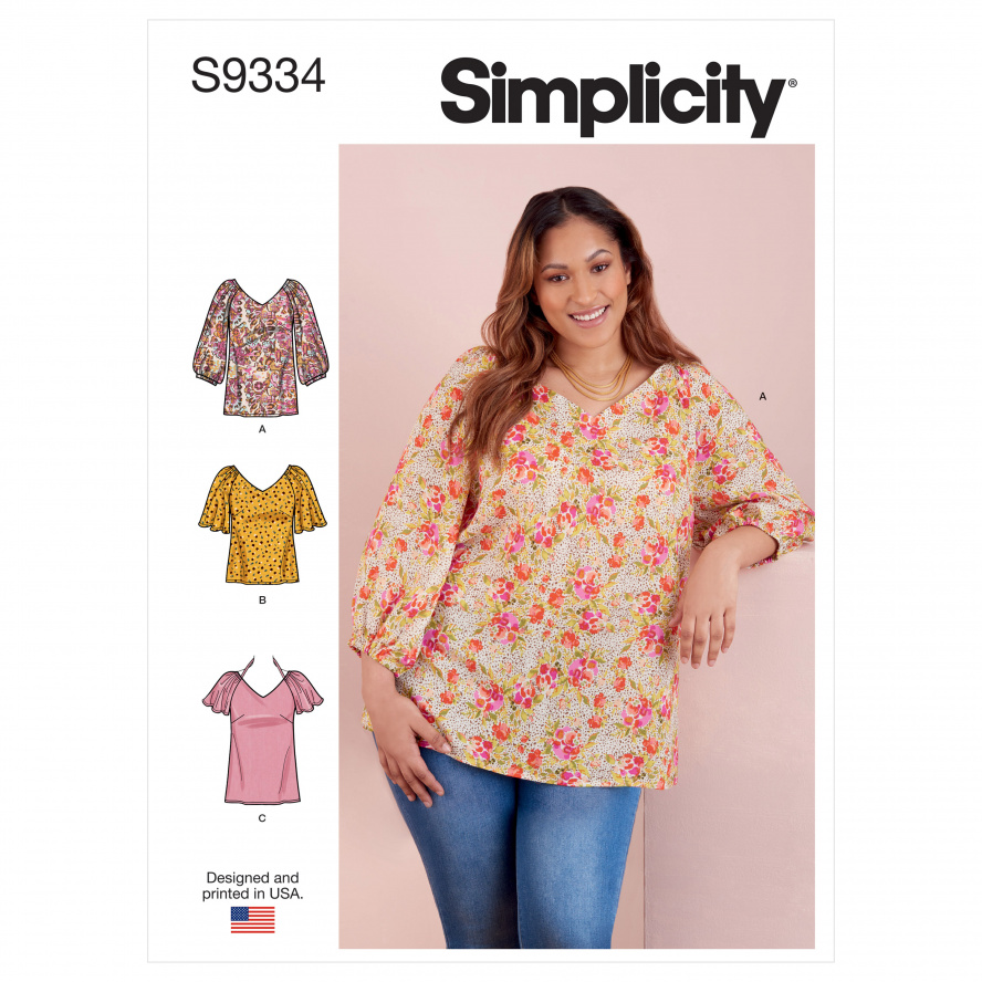 Simplicity S9334.BB PG L Bluse 46-54 