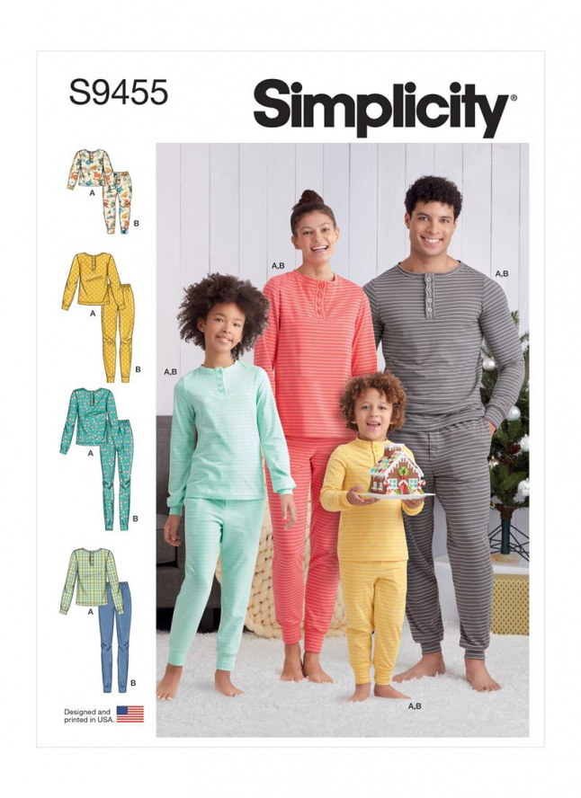 Simplicity 9455.A PG N Pyjama XS-XL 