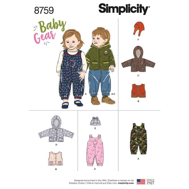 Simplicity G7105.A  PG U Babykombination XXS-L 