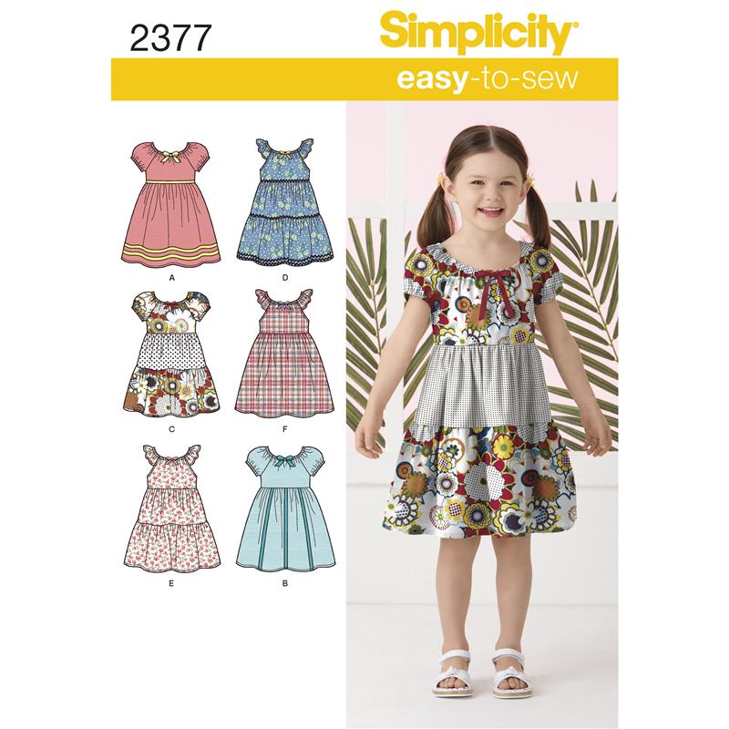 Simplicity 7486.A PG U Kleid 98-128 
