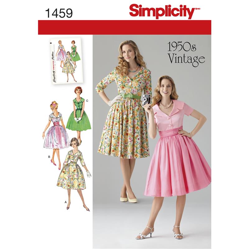 Simplicity 7717.K5 PG A Kleid Vintage 34-42 