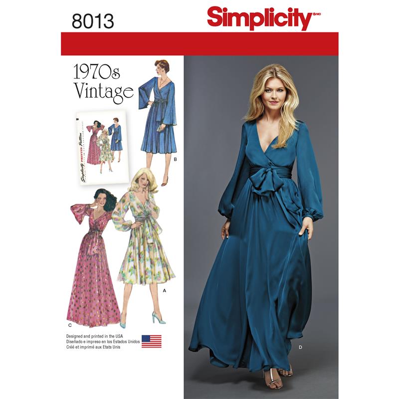 Simplicity 7882.H5 PG A Kleid Vintage 32-40 
