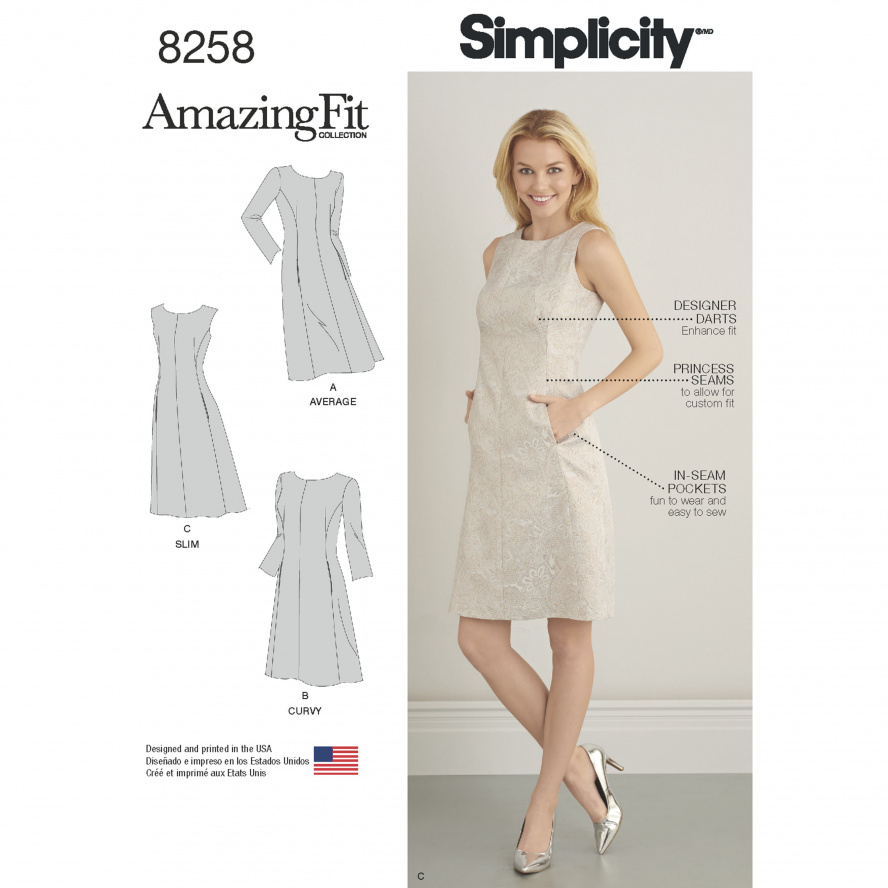 Simplicity 7950.AA PG A Kleid 36-44 