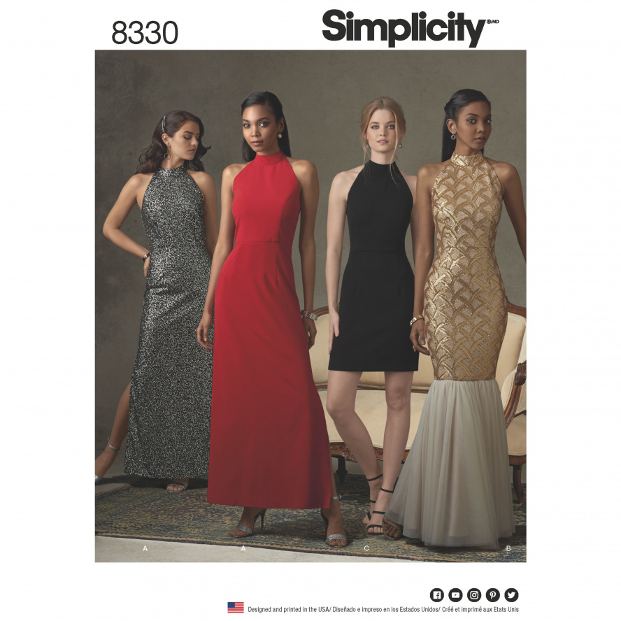 Simplicity 7970.D5 PG D Kleid 30-38 