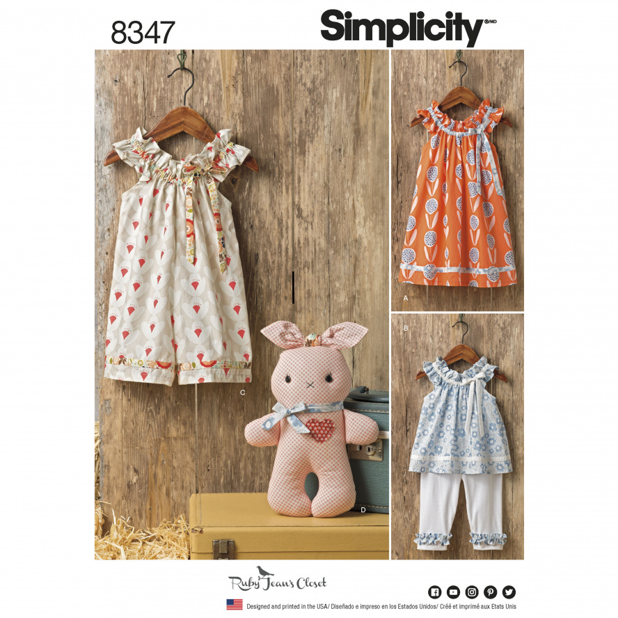 Simplicity 7979.A PG U Kleid, Oberteil & Hose 68-104 